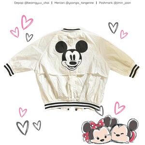 Vintage off white Mickey jacket with crop sleeves